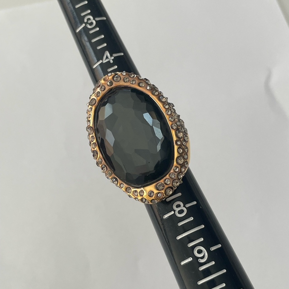 Alexis Bittar Crystal Encrusted Statement Ring size 6 - Picture 4 of 11